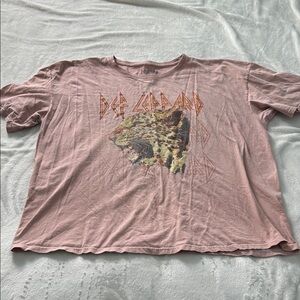 Pink Def Leppard Pink Graphic Tee